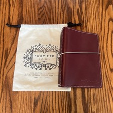 Foxy Fix No. Cuaderno de viaje MERLOT de 5 cuero TN columna ancha con bolsa antipolvo RARO
