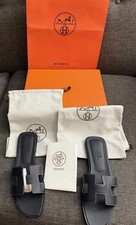 NEW Herm s Oran Sandals in Classic Black - Box Included Size EU 42 / US 11