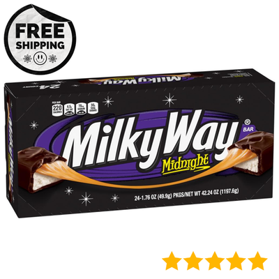 #ad #ad MILKY WAY MIDNIGHT Dark Chocolate Caramel Nougat Candy Bars 1.76Oz 24 Count $51.99