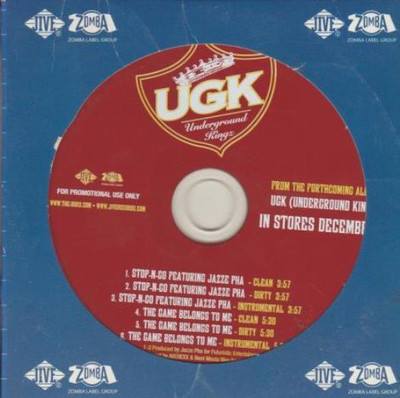 UGK: Stop-N-Go / The Game Belongs To Me PROMO w/ Artwork MUSIC AUDIO CD Kingz 6t