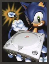 Sonic The Hedgehog Adventure Sega Dreamcast Console Promo Ad Art Print Poster
