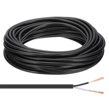 33Ft 18/2 PVC Covered Wire, 300V UL Listed Round Electronic Wire, Black
