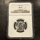 1964 Washington Quarter 25c NGC MS65