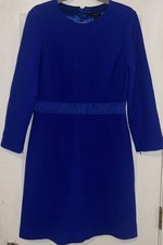 J. Crew Cobalt Blue Wool  Zipper Back Dress Sz. 10 EUC