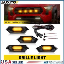 Upgraded Grill Light for 24 25 Toyota Tacoma LED TRD Sport/Off-Road Smoked Amber