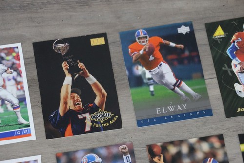 John Elway Denver Broncos Karten Lot (24 Karten) Topps Score Pro Set Pinnacle - Bild 3 von 15