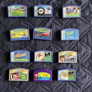 LeapFrog Leapster LeapPad Learning Game Cartridge Lot of 12 Games Dora Cars Ispy