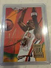 1994 NBA Hoops Grant Hill Rookie Gold Signature Hall Of Fame Gem Mint