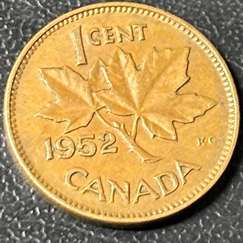 1952 Canadian Cent • Very Fine - AU Almost Unc • Small Cent • Canada World Coin