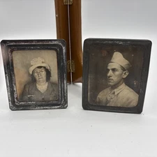 VTG Photomatic Lady w/ Hat Soldier 1940’s Military Photo Booth Metal Frame