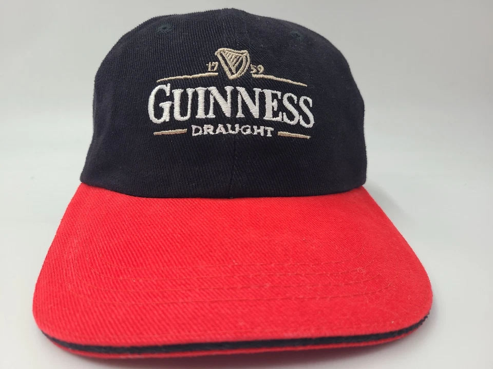 De colección Guinness Draught Strapback Ajustable (Se Ajusta a Pequeño) Sombrero Gorra Cerveza Negro Foto 2 de 4