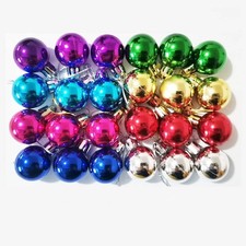 DOTOOMA 1.2 Inches Colorful Christmas Ball Ornaments Set 24 Pack Colored