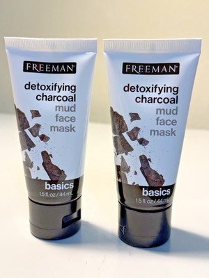 2 Pack freeman face mask Charcoal 1.5FI Oz Detoxifying Mud Beauty Clear