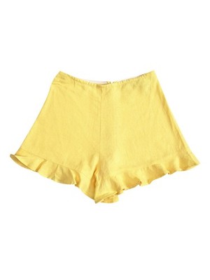 Just Bee Queen Women's Riley Swim Cover Up Shorts (S, Buttercup) 810021078014