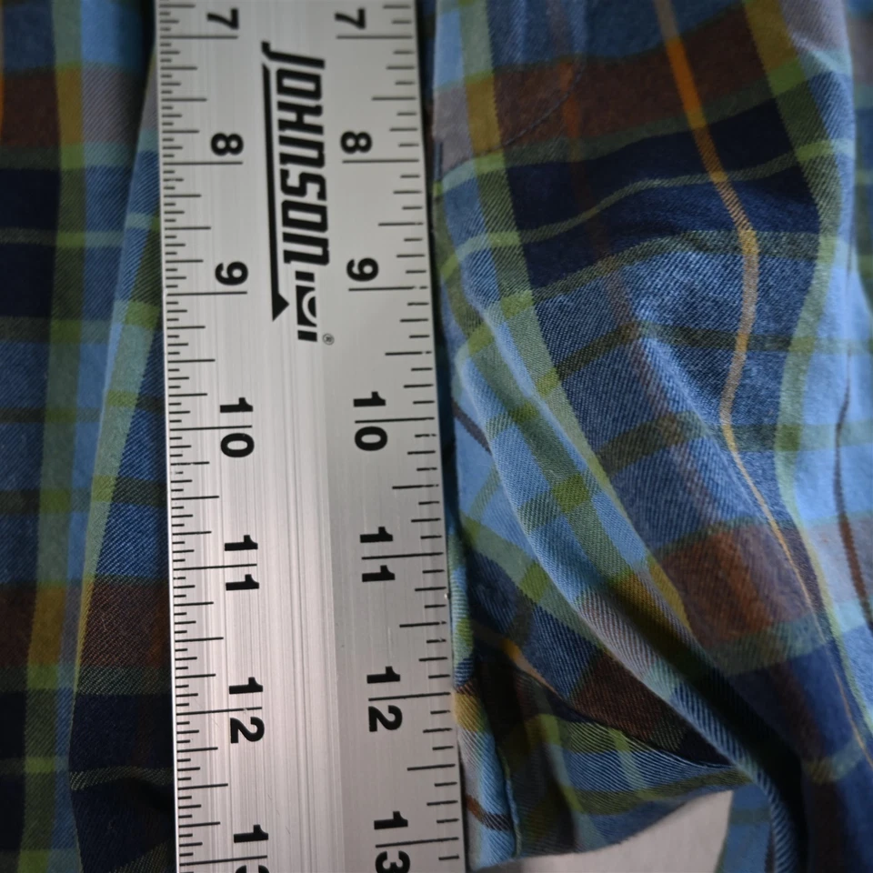 Pantalones clásicos para hombre Lacoste 34x30 azul a cuadros 100 % algodón frente plano Foto 3 de 4