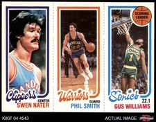 1980 Topps Swen Nater / Phil Smith / Gus Williams 219 / 101 / 224 8 - NM/MT