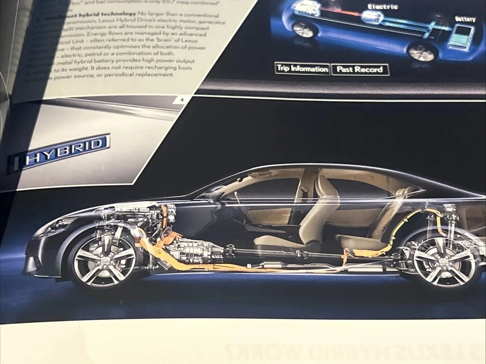 The Lexus IS Range Car Sales Info Brochure Frameable June 2013 - Image 4 of 4