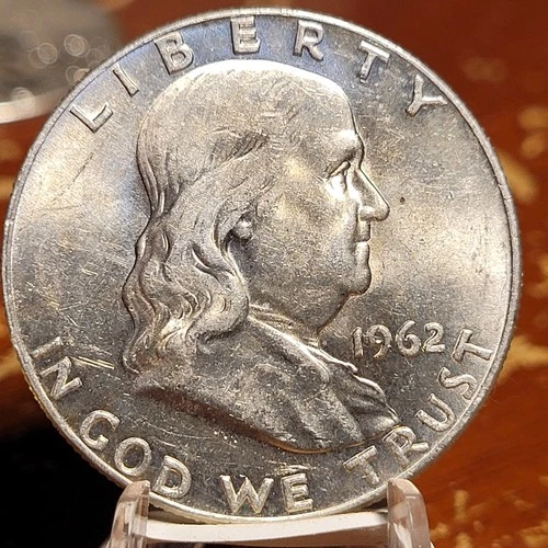 1962-D 50C Franklin Half Dollar AU