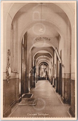 Vintage Postkarte Kreuzgang Korridor Waldtor England