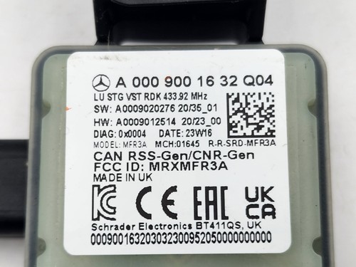 2021–2024 Mercedes-Benz C S SL EQS TPMS Control Module 0009001632 OEM - Picture 4 of 4