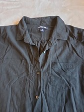 NWT Women's Black LANDS END Roll Sleeve Tunic Swim Cover Up Size XS/S