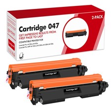 2PK Black Toner Cartridge for Canon 047 imageCLASS MF113W MF112 LBP113W LBP110
