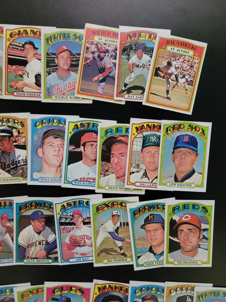 Tarjetas de béisbol 1972 Topps - 37 números altos - con premio Lew Krausse y ROY Foto 3 de 4