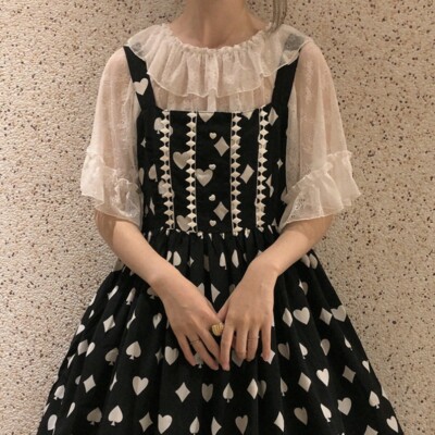Details about Girl Lolita T Shirt Blouse See Through Soft Transparent Short Sleeve Tops Gothic Details about Girl Lolita T Shirt Blouse See Through Soft Transparent Short Sleeve Tops Gothic