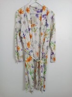 Cyberjammies Cream Hummingbird Floral Short Dressing Gown Size 14 NEW F2