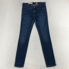 Pilcro and the Letterpress Jeans no. 27 28x28 Serif Womens Slim Straight Blue