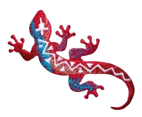 Iron on patch applique Lizard - Southwest Style Measures 1-1/2" x 3" - Picture 1 of 1