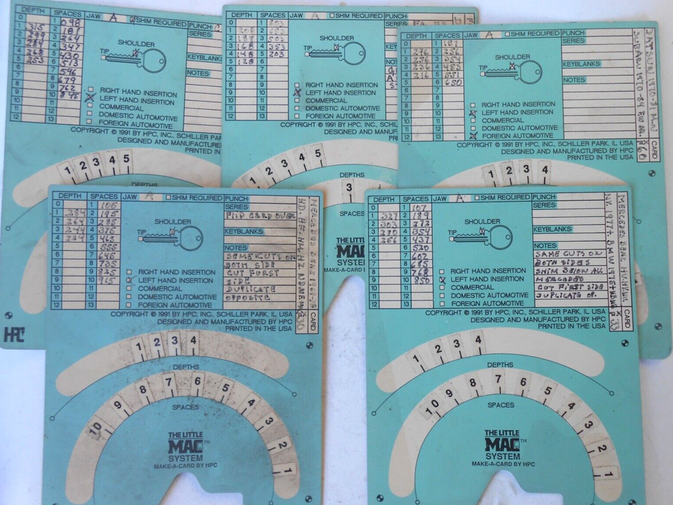 37 HPC Cards Code Cards Locksmith | eBay