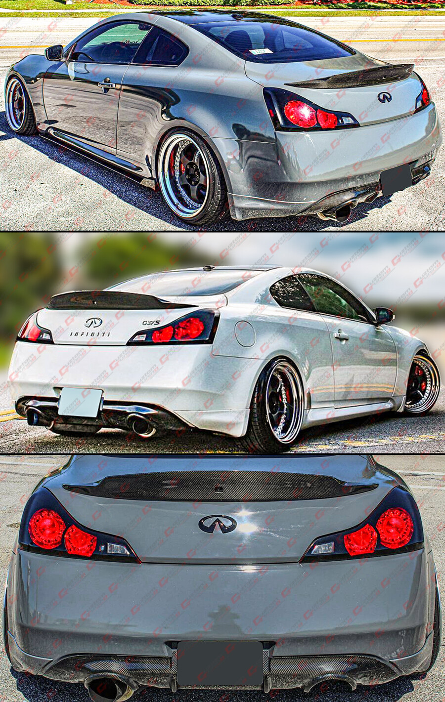 CARBON FIBER DUCK BILL REAR TRUNK SPOILER FIT FOR 20082015 G37 Q60 2