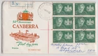 Stamps 1963 Australia 5d Burley Griffin block 6 Royal FDC Footscray registered