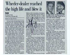 Boston George Jung Signed Rare Newspaper 8x10 Photo Blow Movie Smuggler BAS COA