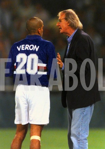 Photo Presse Vintage UC Sampdoria 1997-98 – Veron Et Menotti – Tirage 20x15cm
