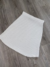 Pretty Little Thing White Polka Dot Skirt Size 4