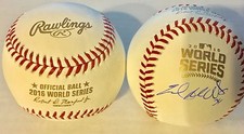 Zach McAllister Signed 2016 World Series Baseball w/COA Cleveland Indians