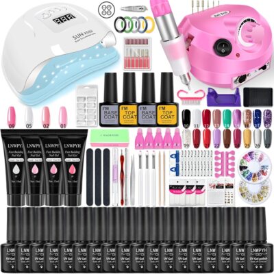 UV LED Lamp Dryer Nail Gel Polish Kit Soak Off Manicure Tools Set electric 