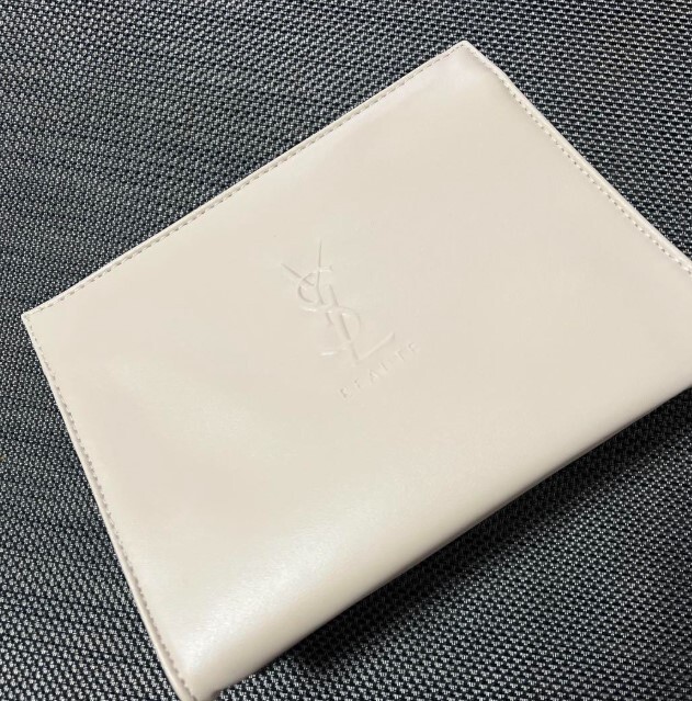 Pouch YSL Yves Saint Laurent novità bianco avorio GIAPPONE borsa pochette custodia regalo NUOVO