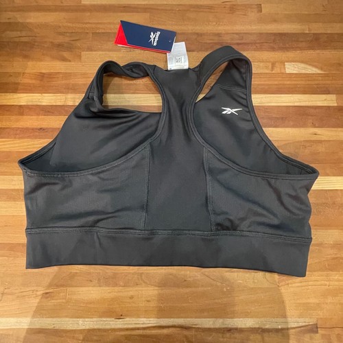 Reebok Plus Size Running Essentials High Impact Sports Bra - Night Black 1X - Picture 6 of 8