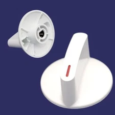 OEM GE WH1X2721 Washer Knob & Clip White WE1X1208 WE01X10038 WE01X10033 2314 ...