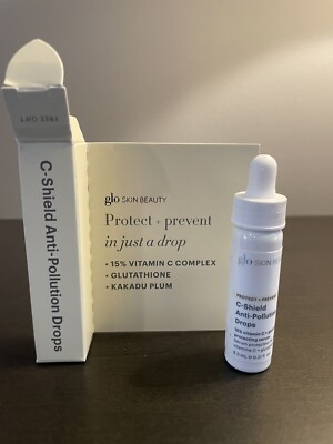 Glo Skin Beauty C Shield Anti Pollution Drops 6.5 ml .21 fl oz Travel Size NIB