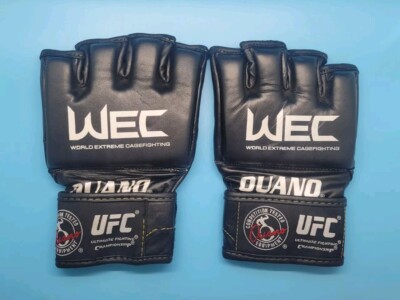 Rare WEC Black Fight gloves UFC Strikeforce MMA Ouano