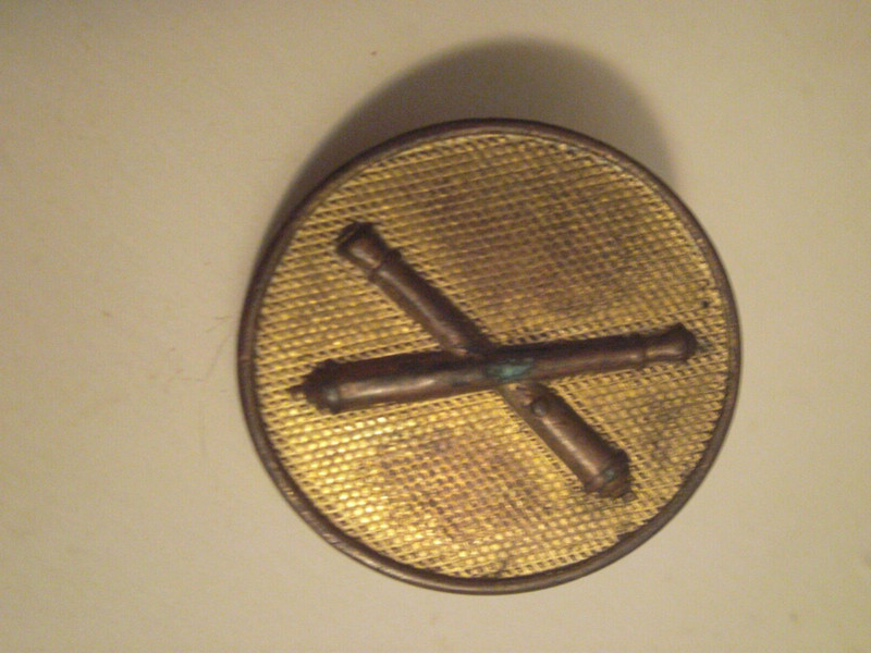 1920s Army Enlisted artillery Collar Disc Insignia Pin Screw Back