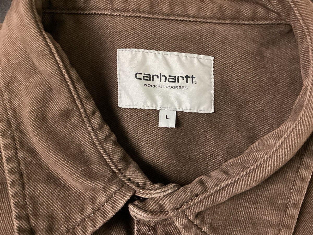 Carhartt WIP Derby Shirt Jac L Brown Jacket | eBay