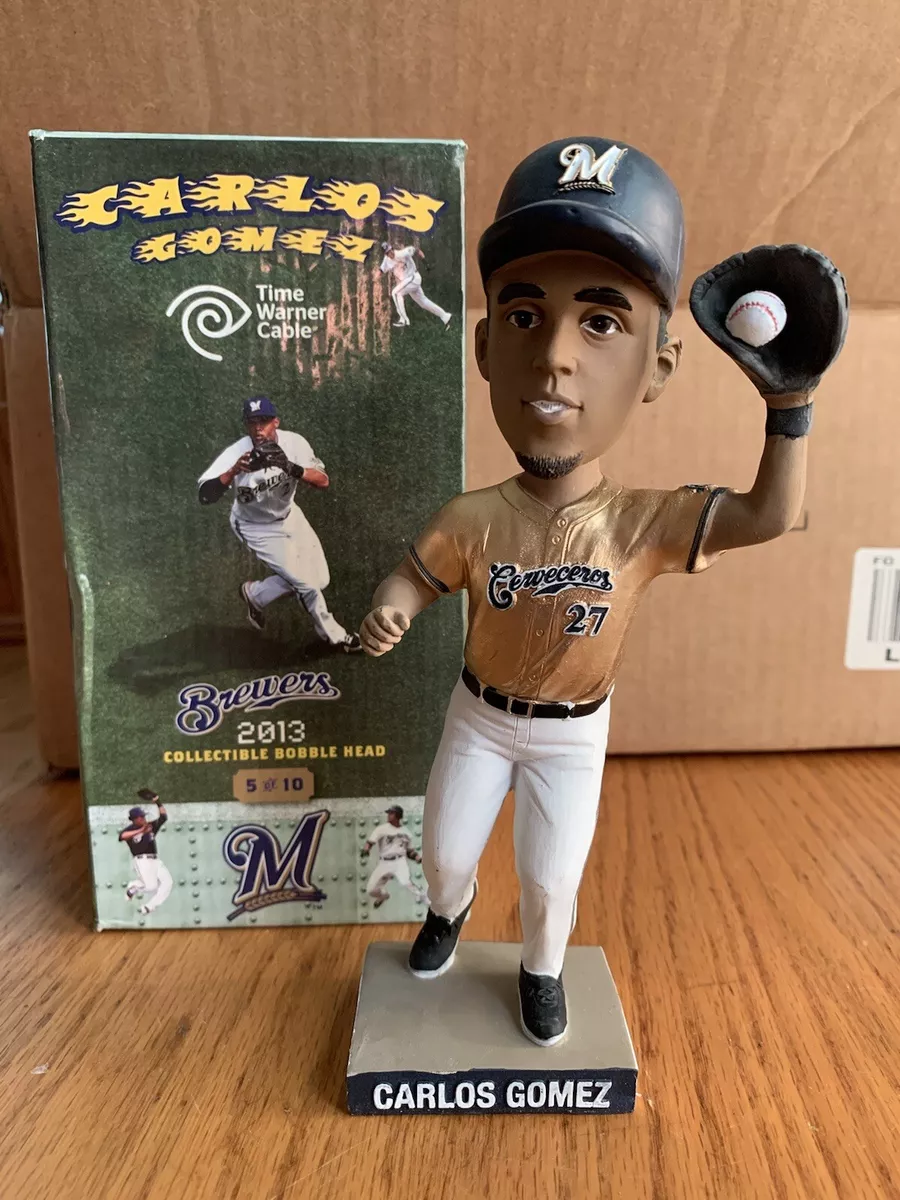 2013 Carlos Gomez Gold Jersey Milwaukee Brewers Bobblehead SGA Cerveceros