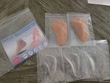 Dr. Foot Plantar Fasciitis Arch Support Shoe Insoles 5 Pairs Clear Gel Cork NEW