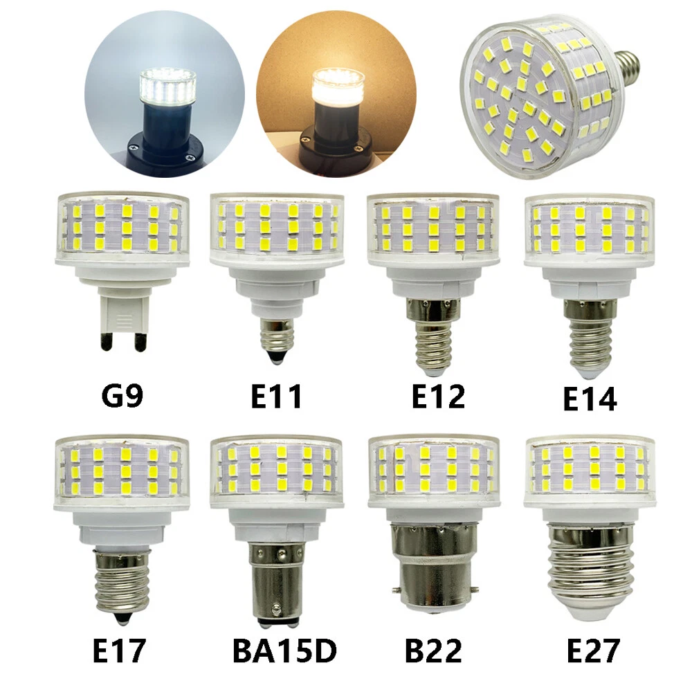 10W G9 E11 E12 E14 E17 BA15D B22 E27 E26 110-265V LED Bulb No Flicker Light  Lamp