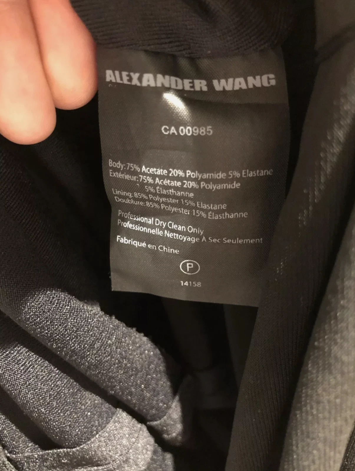Abito firmato Alexander Wang taglia 0 XS (PREZZO CONSIGLIATO £750) indossato una sola volta lavabile a secco
